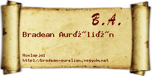 Bradean Aurélián névjegykártya